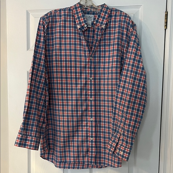 L.L. Bean Other - L.L. Bean Men's Plaid Shirt in Blue and Pink